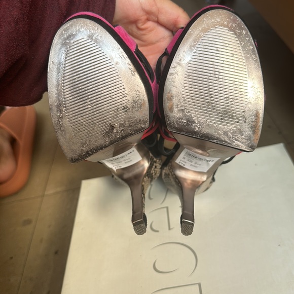 Topshop Multi Color Suede Heels Size 7 1/2 - Picture 3 of 5